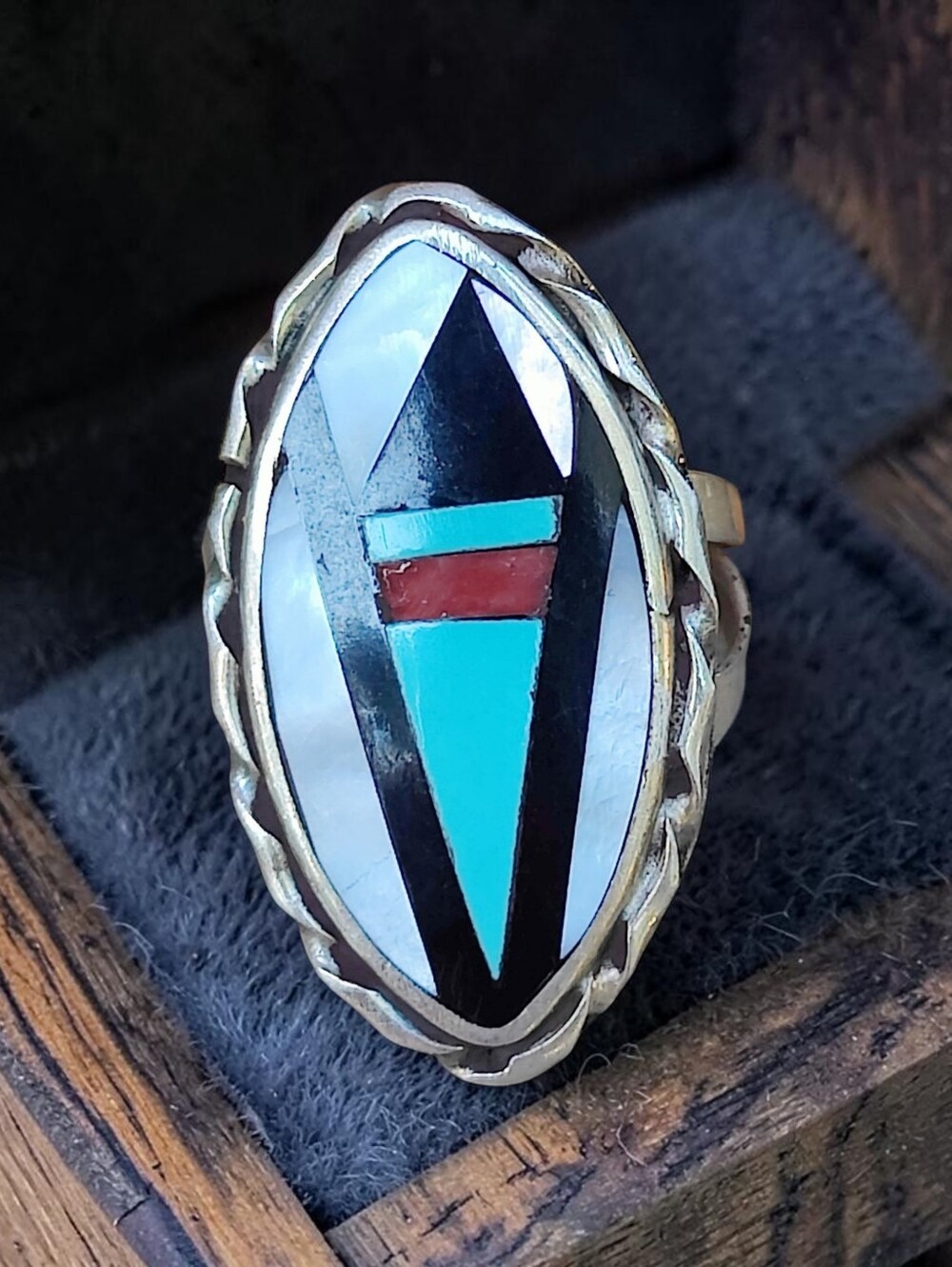 Vintage Sterling Zuni Signed Delberta Boone Ring